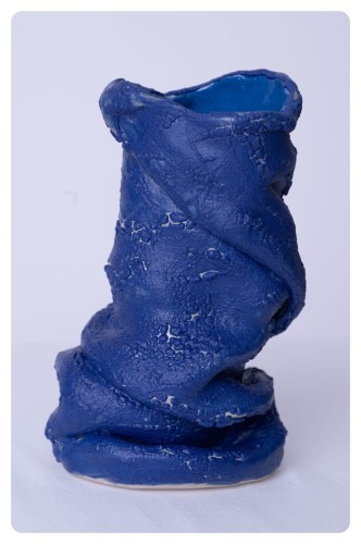 Ceramiczny wazon kobaltowy